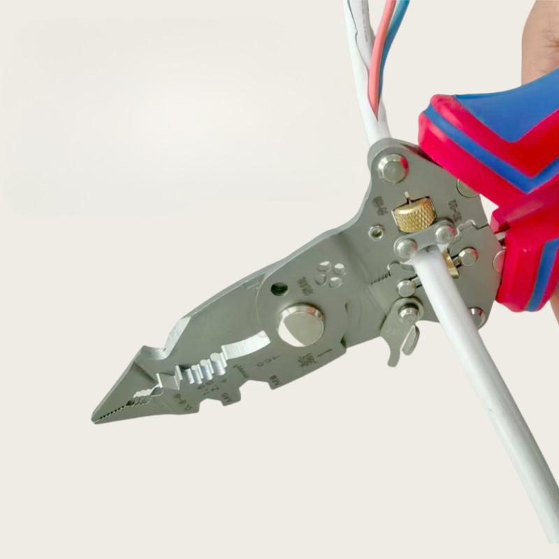 13-in-1 Foldable Wire Stripper Plier Multifunctional Electrician Tool for Wire Cutting Stripping Pulling