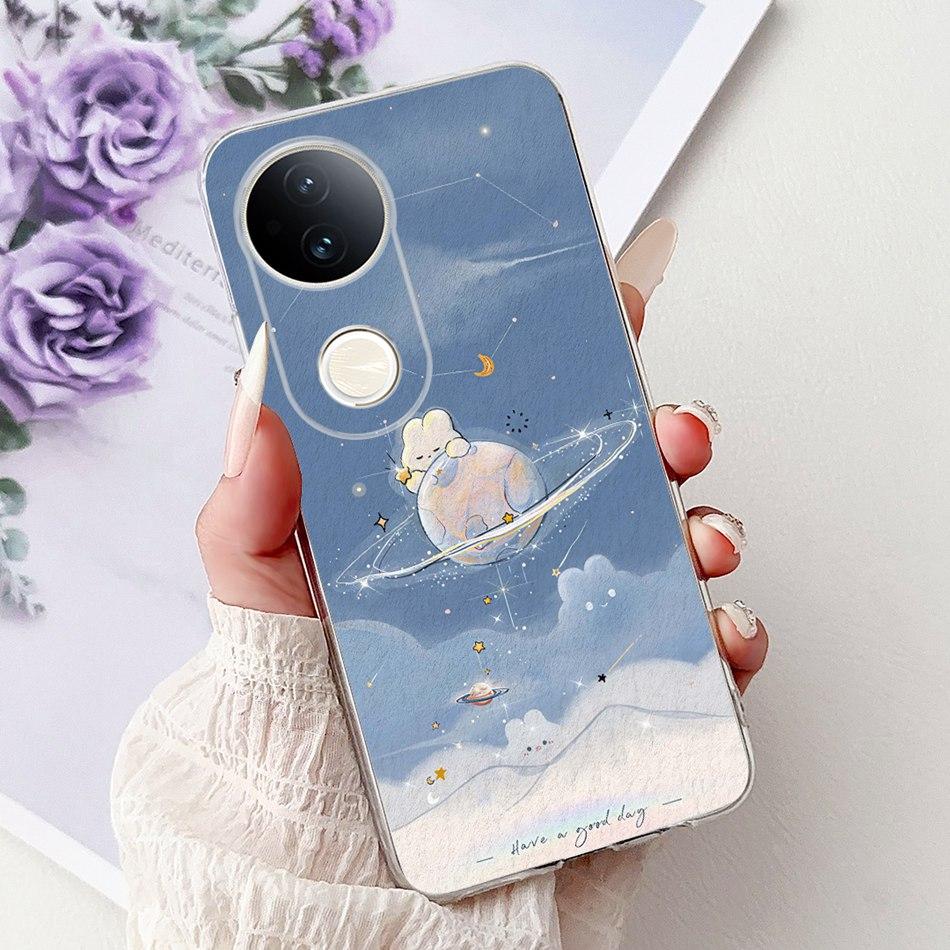For Vivo S20 Elegant Floral Butterfly Phone Case For Vivo S20 V2429A Soft Silicone TPU Cases