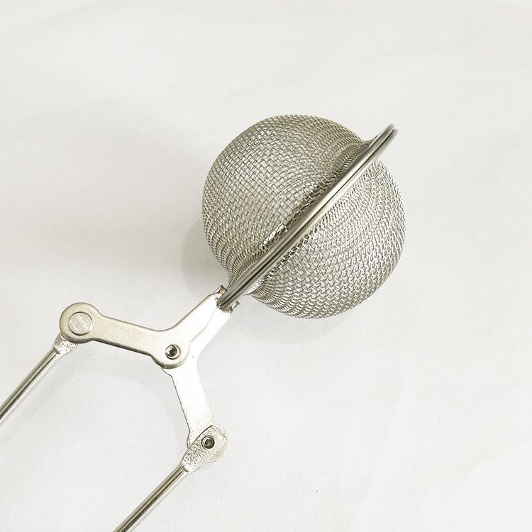 Teesieb mit Kettengriff aus Edelstahl, Teeseparator, Teekugelklemme, Teekugelgriff, Marinaden-Würzkugel, Tee-Ei