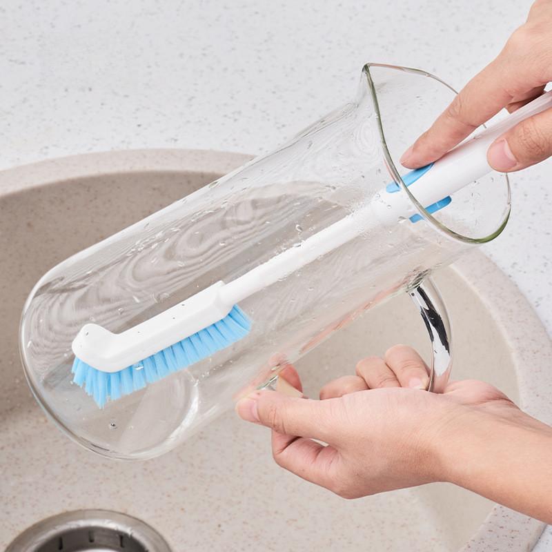 Long Handle Right Angle Cleaning Brush For Kitchen Cup Bottle Scrubber