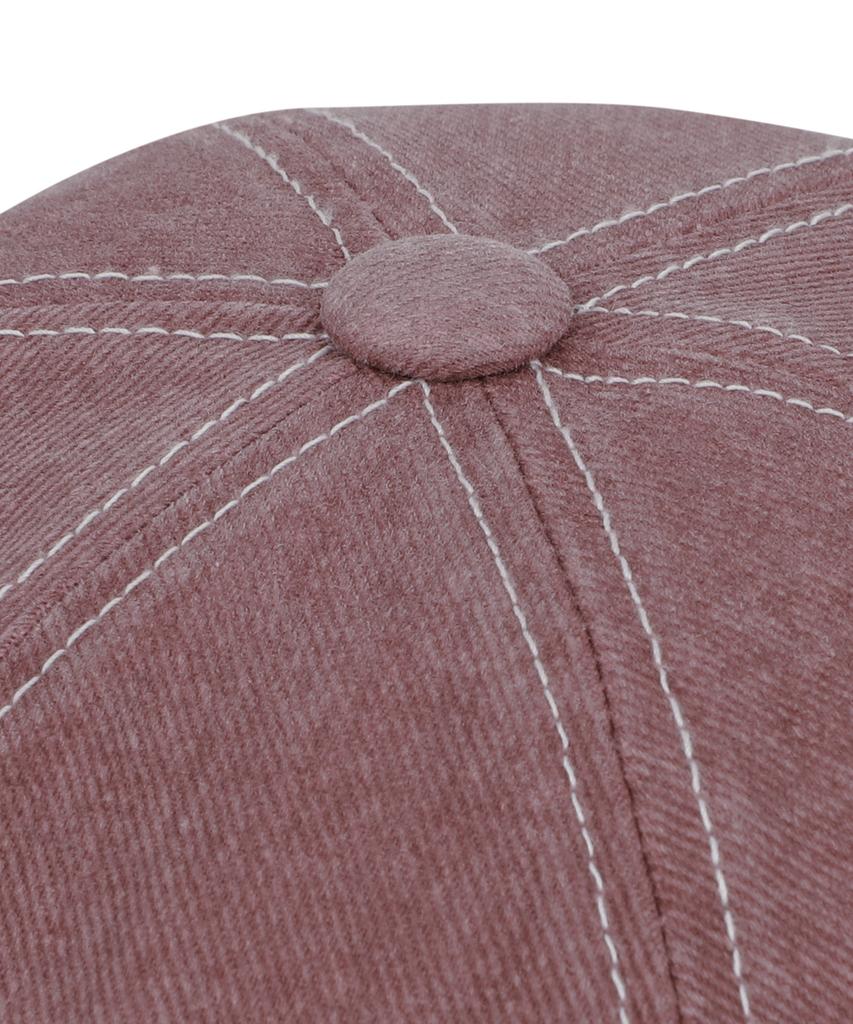 BROWNBREATH Washing Graffiti Logo Cap - Burgundy