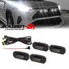 4 Stück Geräucherte / Gelbe Linse Bernstein / Rot / Weiß LED Frontgrill-Leuchteneinheiten Mit Kabelbaum-Kit Für 2019-up Toyota RAV4