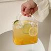 Unique Shape Summer Teacup Transparent Wine Cup Creative Handbag Glass Cup  Summer Drink