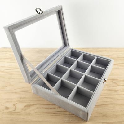 Almacenamiento de pendientes Bonito, fácil de almacenar, rejillas ligeras, caja de baratija de terciopelo para jardín