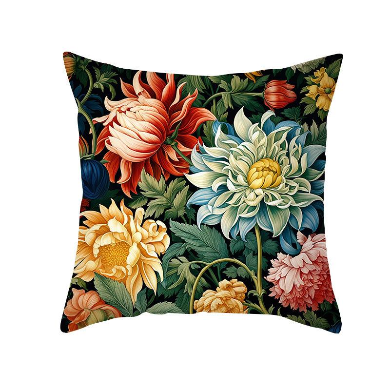 New Autumn Home Pillow Cushion Cover Natural Flower Print Nap Sofa Car Gift Pillow Cushion