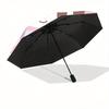 1pc Sakura Kuromi Automatic Folding Umbrella - 3 Folding Design, Vivid Cartoon Pattern, Suitable for Outdoor Activities, A Gift for Fans In All Season