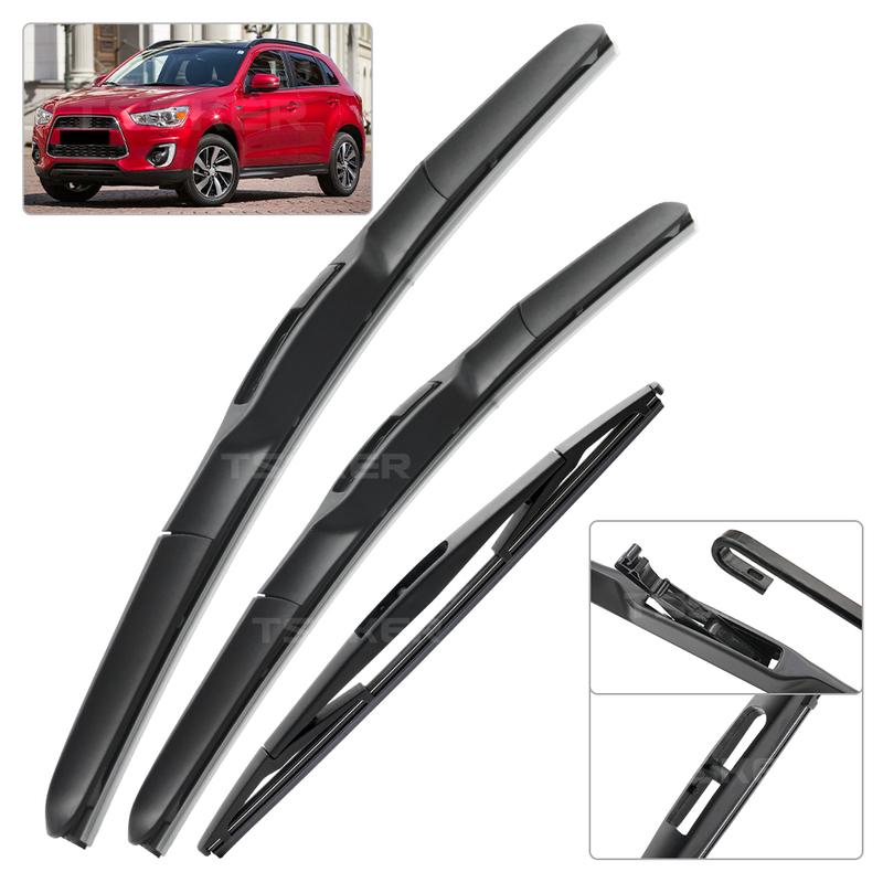 Front & Rear Wiper For Mitsubishi ASX 2010- 2011 2012 2013 2014 Wiper Front&Rear Wiper Blades Windshield 24"+21"+10"