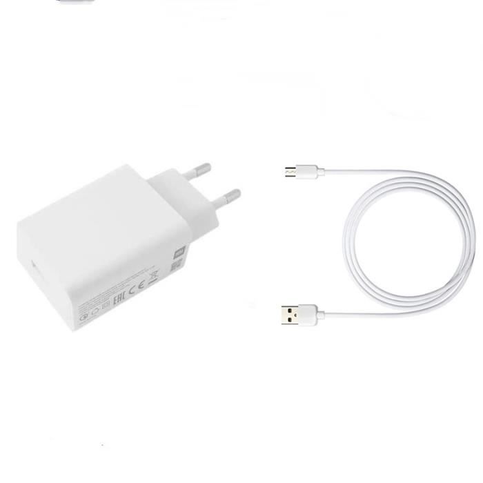 Original Chargeur Rapide MDY-10-EF 3A+câble Type C Blanc Pour Xiaomi mi A1 A2 A3