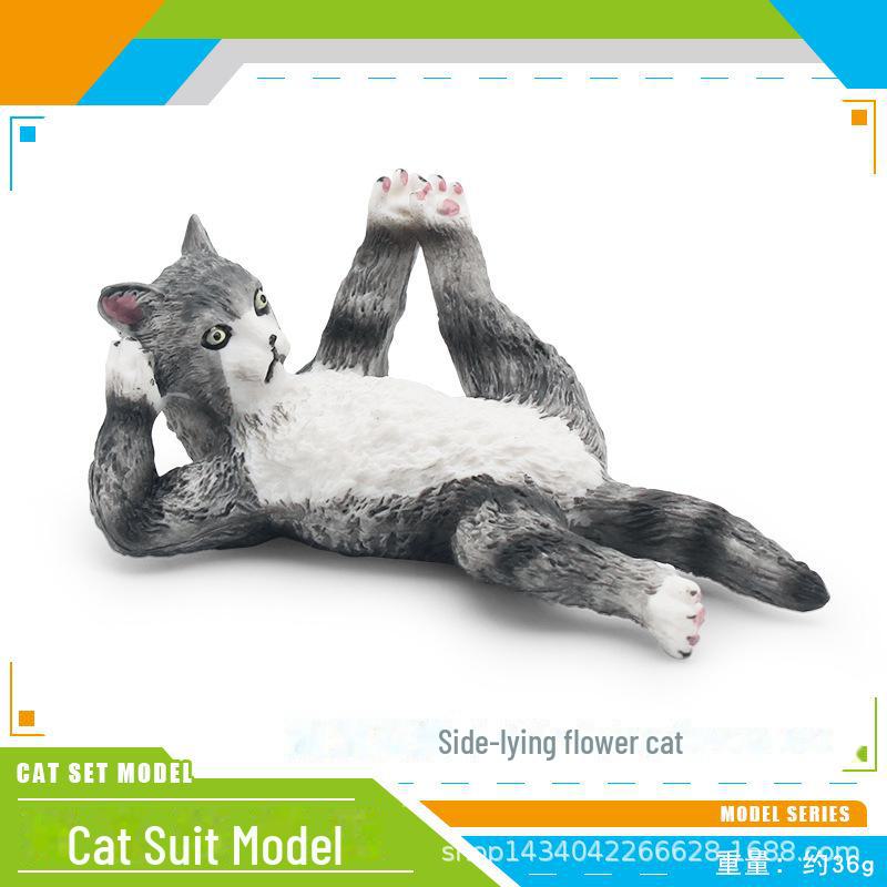 Seashell Cat Figurine: Realistic Kitten Toy Model