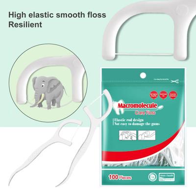 Yousheng 100 Pezzi/Set Filo Interdentale Stick Antiscivolo Pulizia Precisa Leggero Ultra Sottile Stuzzicadenti Filo Interdentale per Adulti