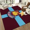 1 Stück West Ham United Teppich Spielteppich, Fußmatte für Schlafzimmer Wohnzimmer Eingangsbereich Teppich, Heimdeko Idee Geschenk für Weihnachten Geburtstag