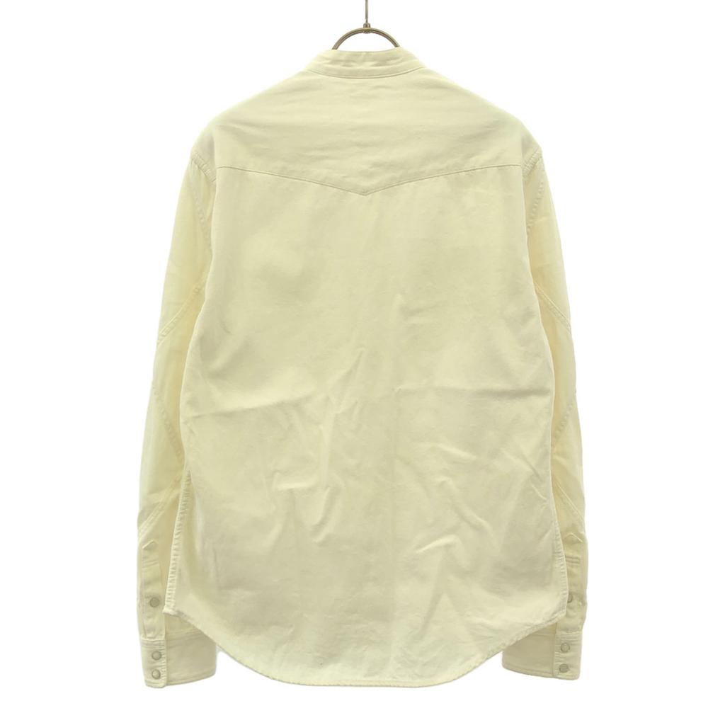 Name. made in Japan Long sleeve Band collar shirt 2 white Men's Used