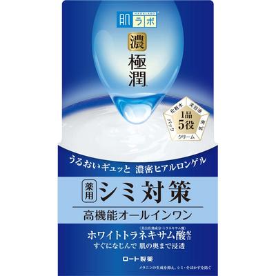 Hada Labo Gokujun Whitening Perfect Gel Medicated for Treating Dark Containing White Tranexamic Acid and Two All-in-One - Spots, Vitamins.