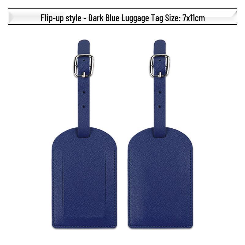 Customizable PU Leather Luggage Tag with Anti-Lost Feature and Airplane Design