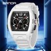 SANDA 3396 Fashion Electronic Watches for Man Dual Display Students Luminous Alarm Clock Sports Waterproof LED Digital Watch