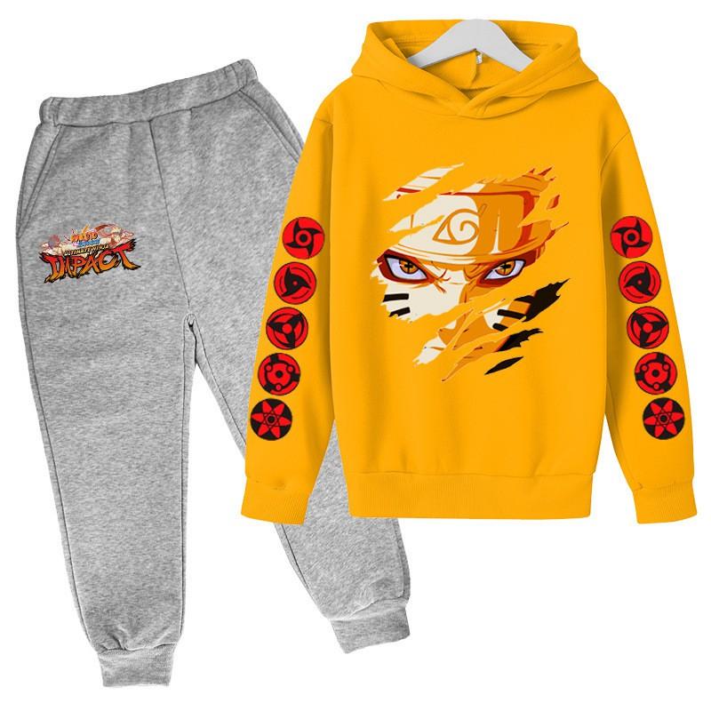 Kids Hoodie Set 2-Piece Casual Sport Outfit Boys Girls Ninja Themed