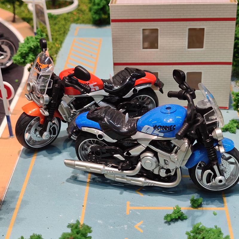1:12 Simulation Portable Motorcycle Plastic Car Decor Off-Road Vehicle Collection Office Model Toy Diecast Home Children Gifts