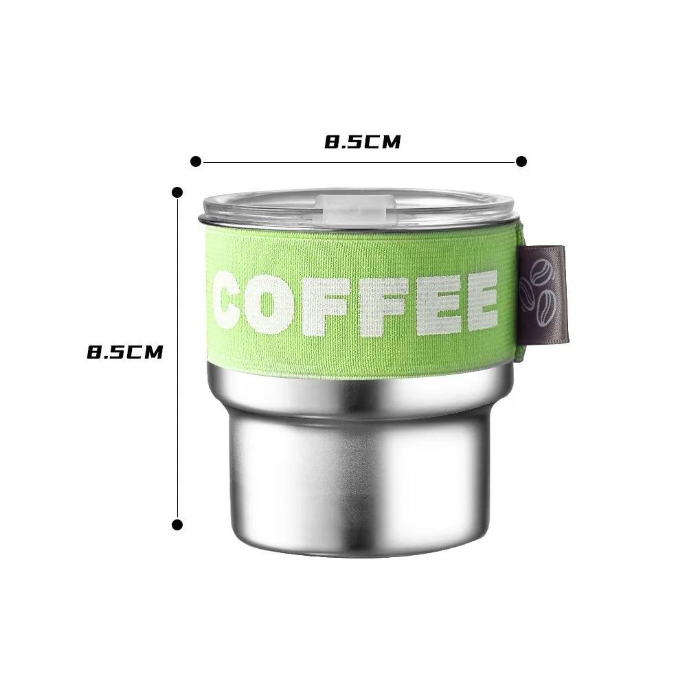 Creative 304 Stainless Steel Cup with Lid Large Capacity Insulation Cup Car Mounted Cooling Portable and Compact Coffee Milk Mug