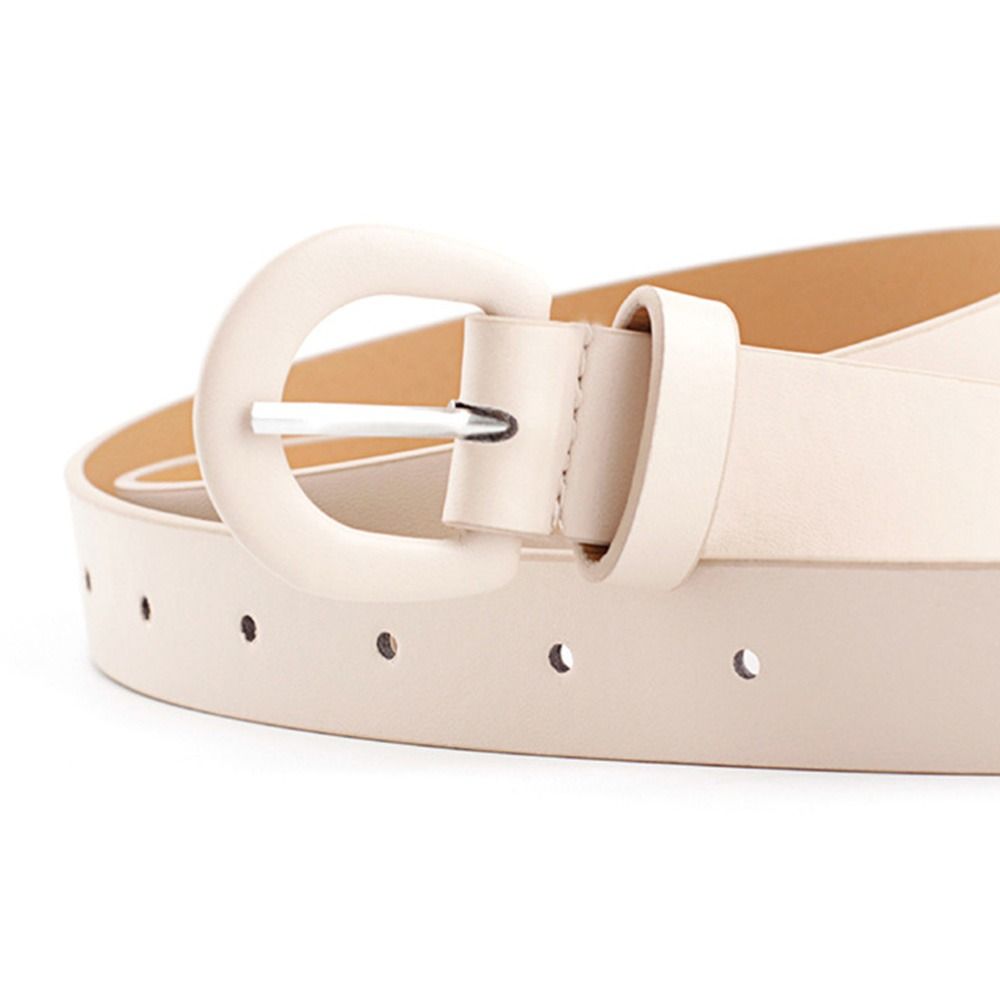 Color Vintage Trouser Dress Belts Horseshoe Buckle Waistband Decorative Waist Strap Leather Belt