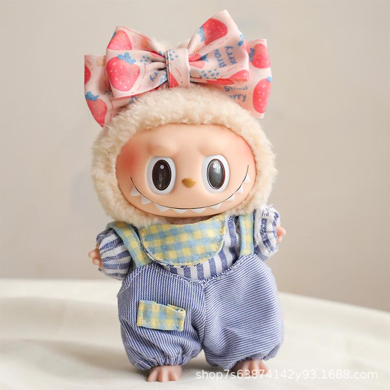 

Повязка на голову и заколка-бант для волос куклы Лабубу - Милые мини-аксессуары для кукольного наряда Labubu Headband Blue (1 pc)