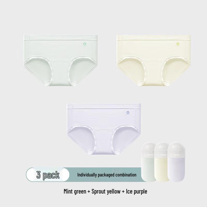 Duoduomian Women's 7A Antibacterial Pure Cotton Briefs