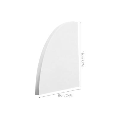 3Pcs Wall Corner Shelves Round End Design 3 Tier Composite Board Display Rack Floating Shelf for Bedroom Home Office