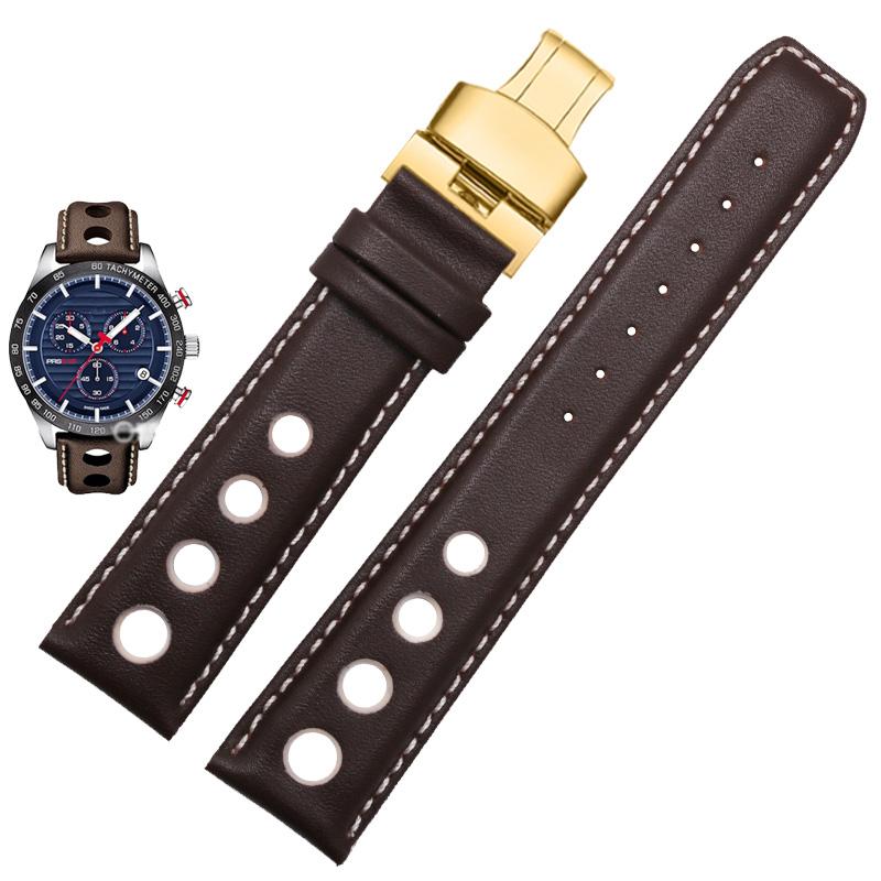 Echtes Lederarmband für Tissot Sports Racing Serie PRS516 T91 1853 Oberleder Rindsleder Uhrenarmband 20mm für chopin watchband