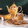 Gustav Klimt Kuss Knochenporzellan Kaffeeservice Luxus Porzellan Teetasse Untertasse Set Keramik Teekanne Milchkännchen Zuckerdose Milchkännchen Kaffeegeschirr