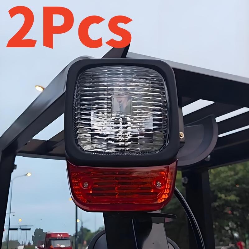 2Pcs Halogen Forklift Headlights 12V Loader Excavator Work Light Tractor Turn Signal Lamp