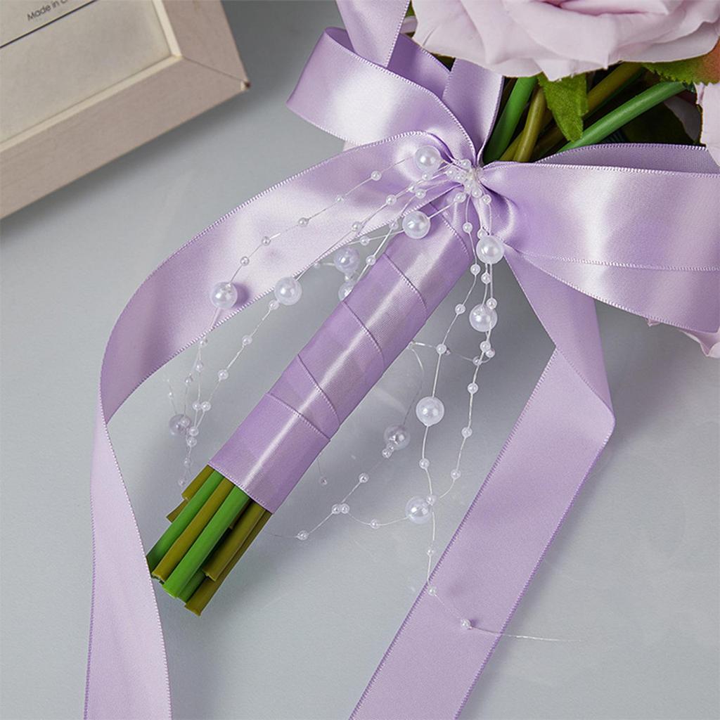 Bridal Bouquet Elegant Tossing Bouquet for Anniversary Bridal Shower Wedding Light Purple