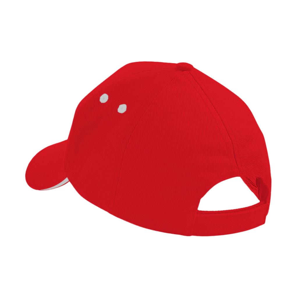 Beechfield Unisex Ultimate 5 panelová kontrastní baseballová čepice se sendvičovým kšiltem / pokrývka hlavy (balení 2 ks)