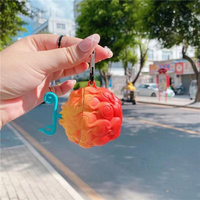 Anime 3D Siliconen Bluetooth Oortje Case voor Airpods 1 2 3 Pro One Piece Vlam Portgas Duivelsvrucht Luffy Chopper Hoofdtelefoon Case Airpods pro