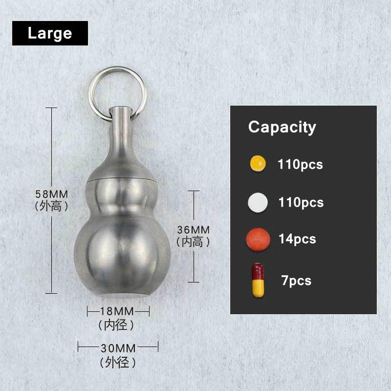 Pure Titanium Mini Sealed Waterproof Pill BoxEco-Friendly Home Outdoor  Medicine Tablets Storage Case First Aid Health Care Tool