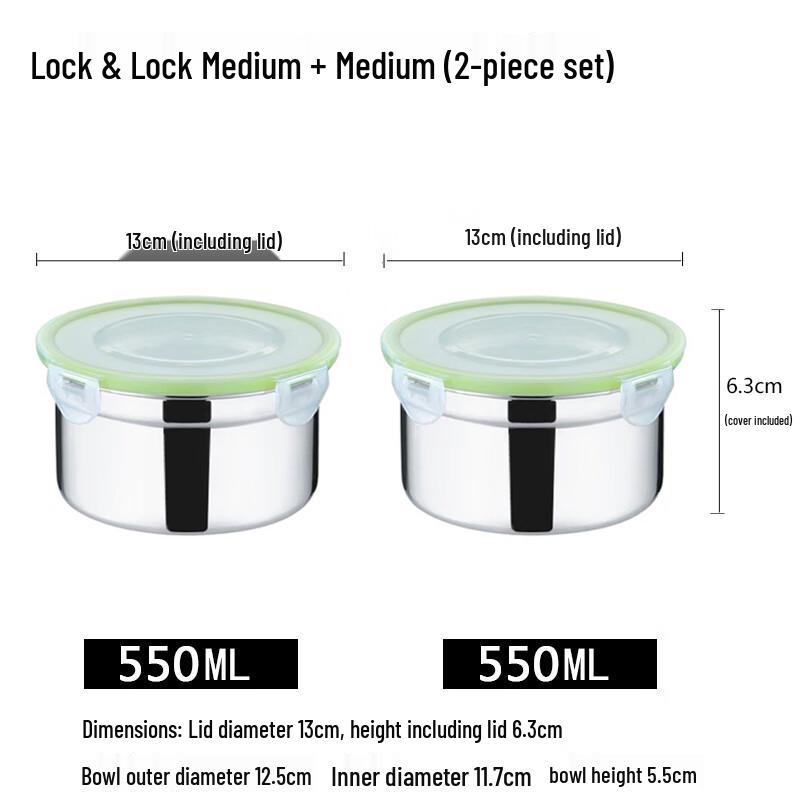 Zestaw pojemników na żywność Lainuo ze stali nierdzewnej 304