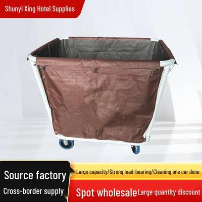 Silent Wheels Stainless Steel Hotel Laundry Cart for Dirty Linen Collection