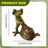 Animal Figurine Frog Sculpture Resin Decoration Tabletop Ornament Symbol of Wealth Realistic