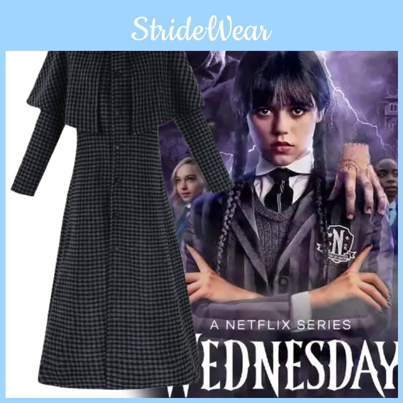 Wednesday Addams Season Two Cosplay Costume With Polyester Blazer For Halloween Parties
