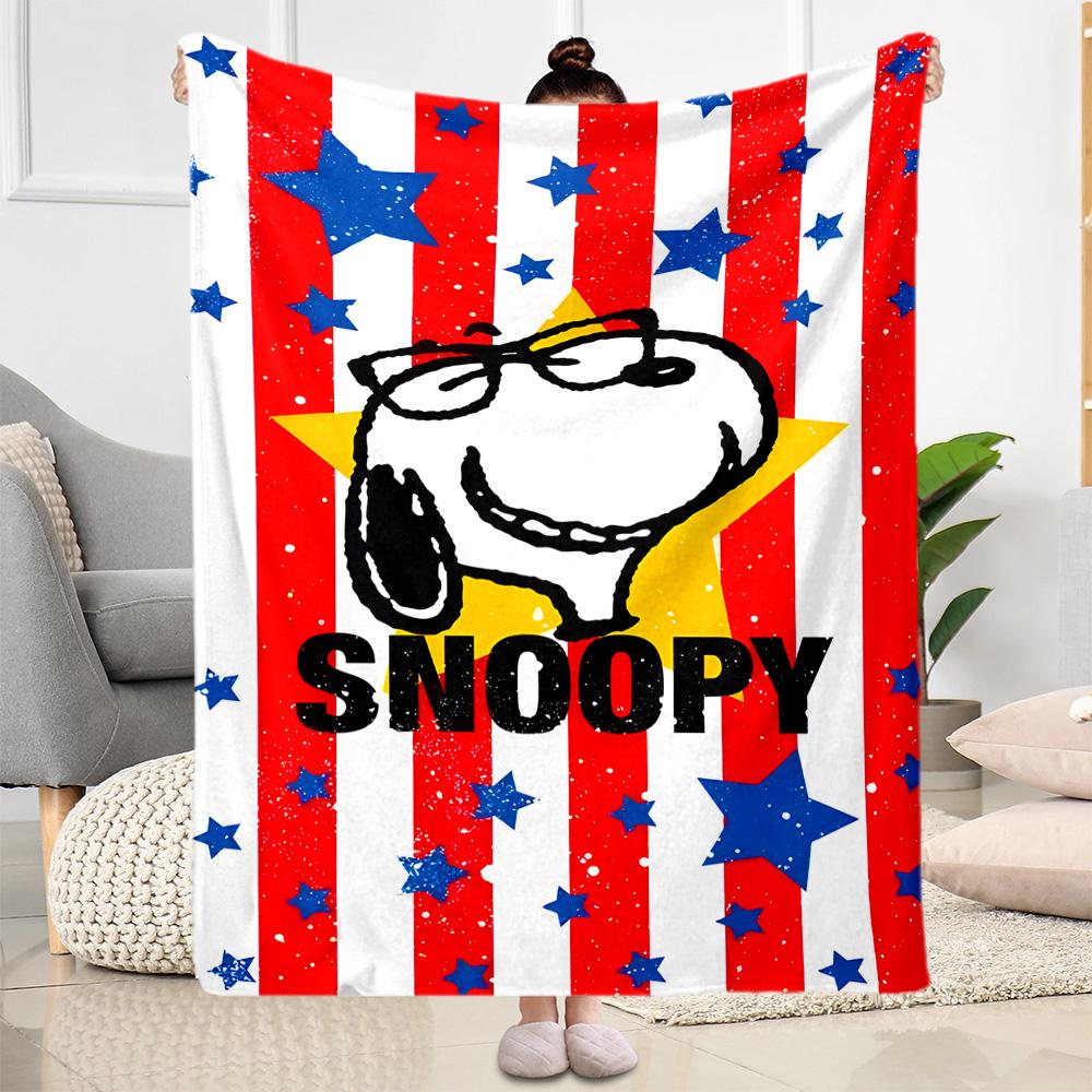Snoopy Woodstock Friendship Blanket Durable Comfort Great for Bedding Bed Livingroom Four Seasons Universal Modern