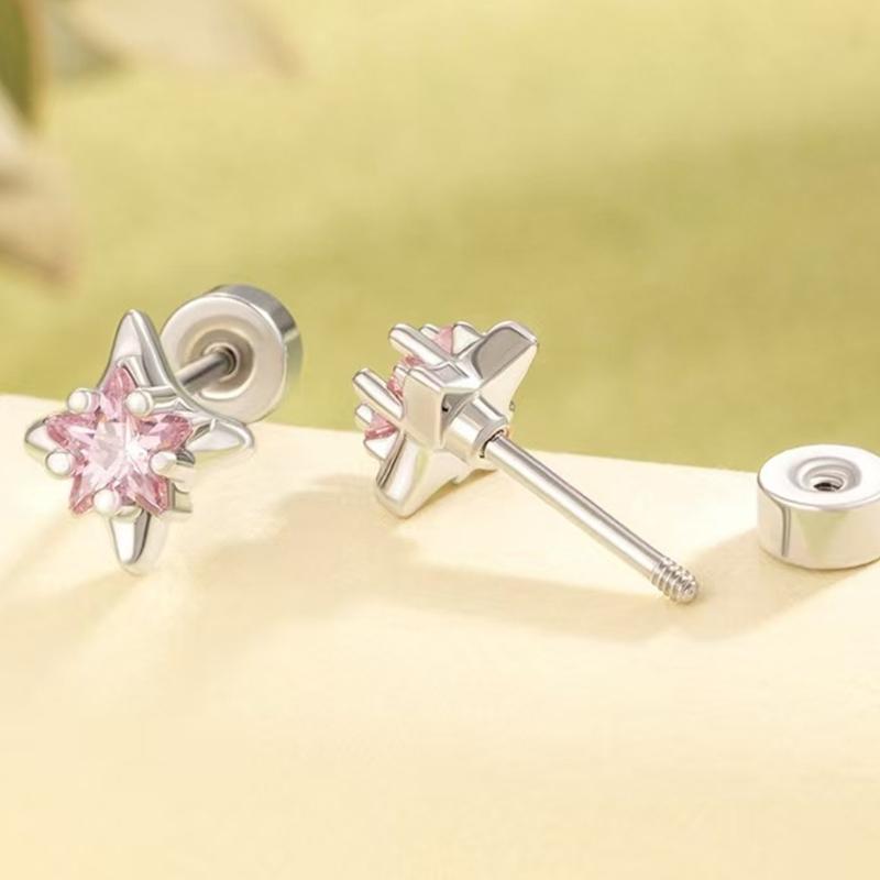 Edgy Yet Sweet Star Studs For Ear Cartilage Allergy Proof Stainless Steel Jewelry Everyday Wear