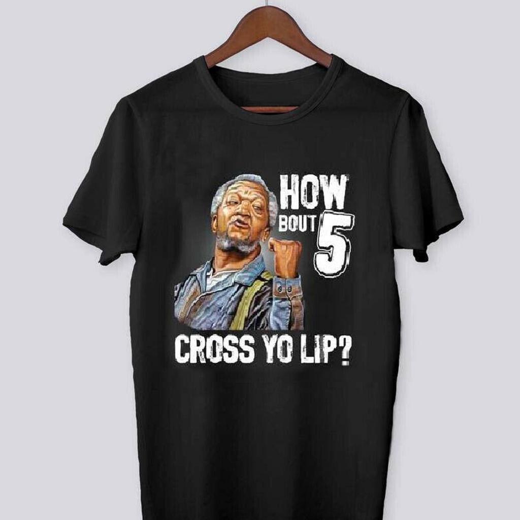 Vintage Summer 5 Cross You Lip Sanford and Son Shirt Black Size S-5XL