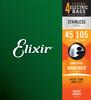 Elixir NANOWEB Stainless Steel Long Scale Bass Strings, LightMedium, .045-.105mm #14677