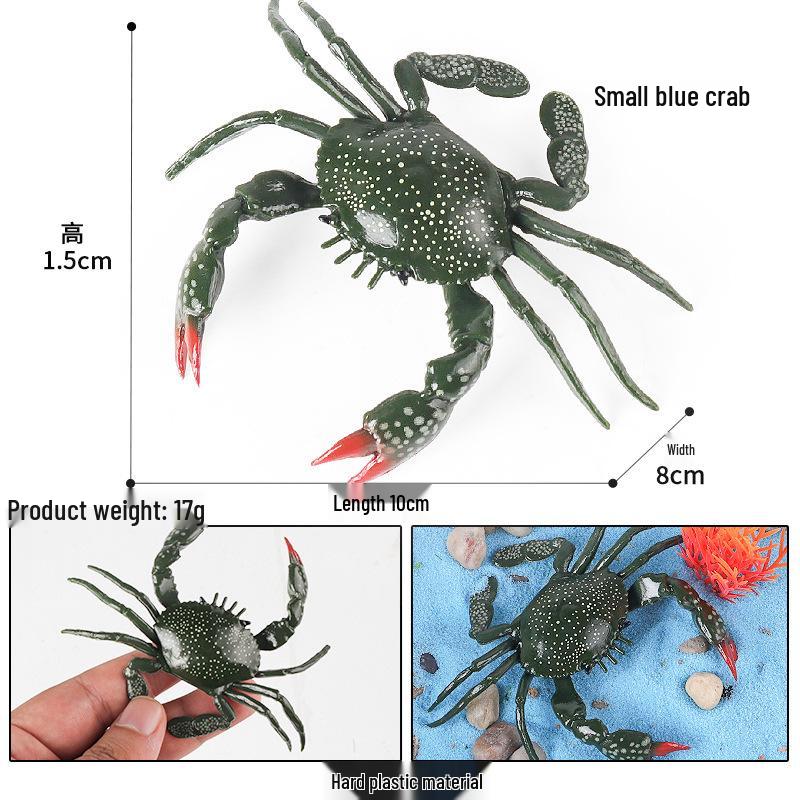 Children s Cognitive Marine Animal Model - Blue Crab Swimming Toy Ornament