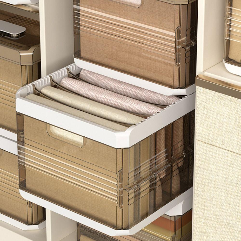 With Lids Drawer Shelf Stackable Pants Storage Container Tough Closet Storage Bins  Living Room