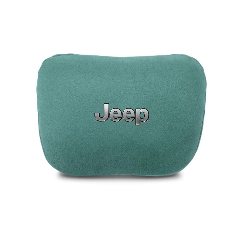 Car Headrest Cover Auto Seat Cover Head Neck Rest Pillow For Jeep Grand Cherokee Wrangler JK Gladiator Compass Renegade Patriot
