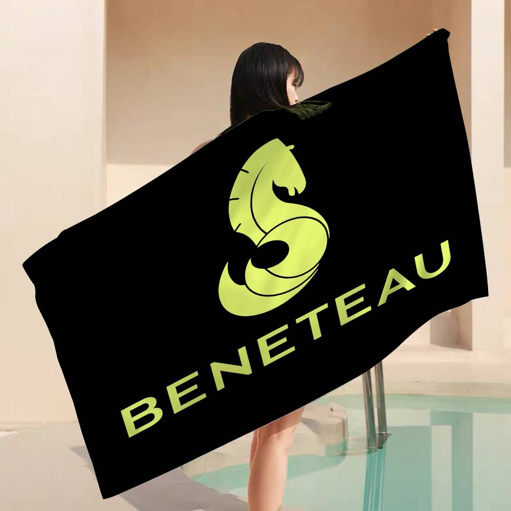 B-BENETEAU Logo Beach Towel Colorful Bath Towels For Girl Microfiber Quick Dry Custom Sand Free Beach Yoga Spa Gym Pool