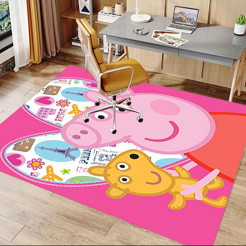 1pc Parisian Adventure Carpet for Playroom Bedroom Living Room Sofa Home Decor,kids Game Area Rug Non-slip Floor Mat Y723125