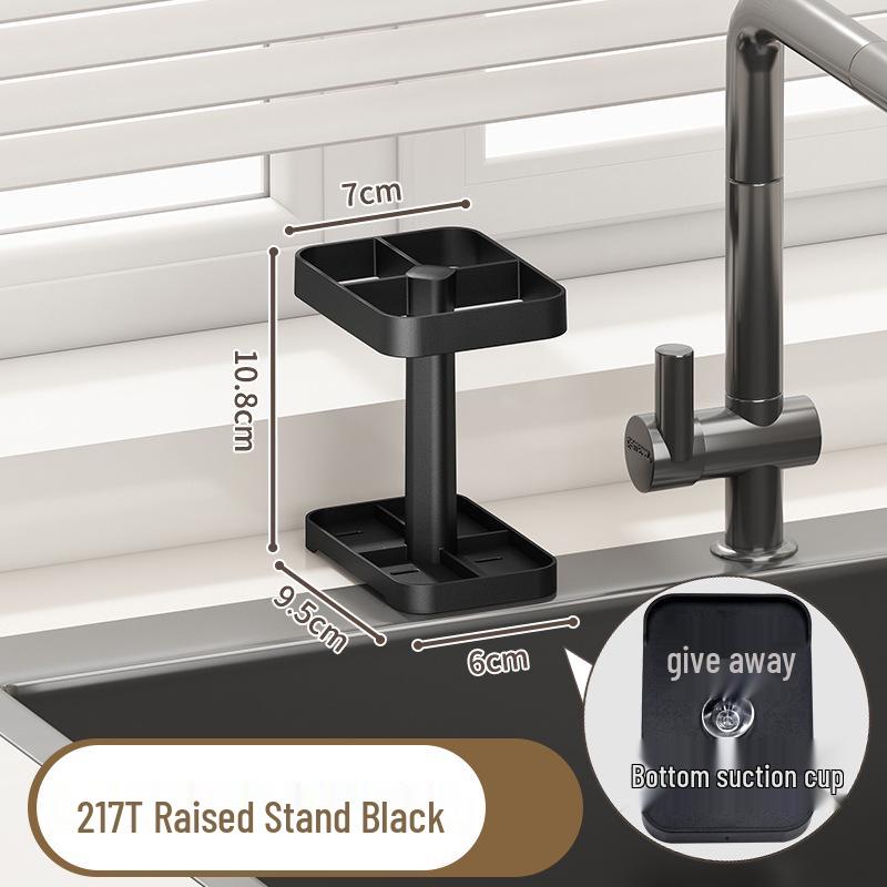 No-Drill Sponge & Brush Holder Rack for Kitchen Sink