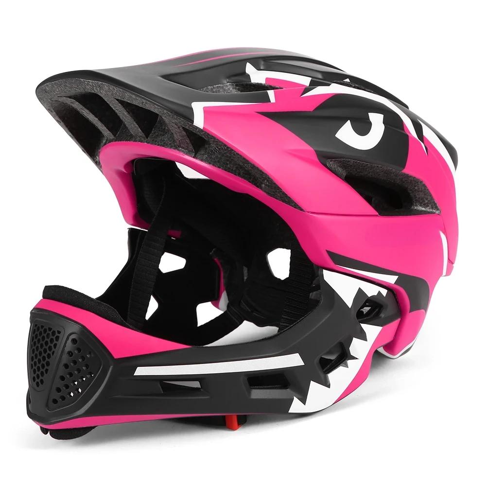Kids Adjustable Full Face Helmet,Boys and Girls Safety Lightweight Youth Motorcycle Bike Scooter Skateboard Multi-Sport Helmet