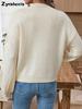 Fall New Arrivals Oversized Knit Sweater with Floral Embroidery for Women