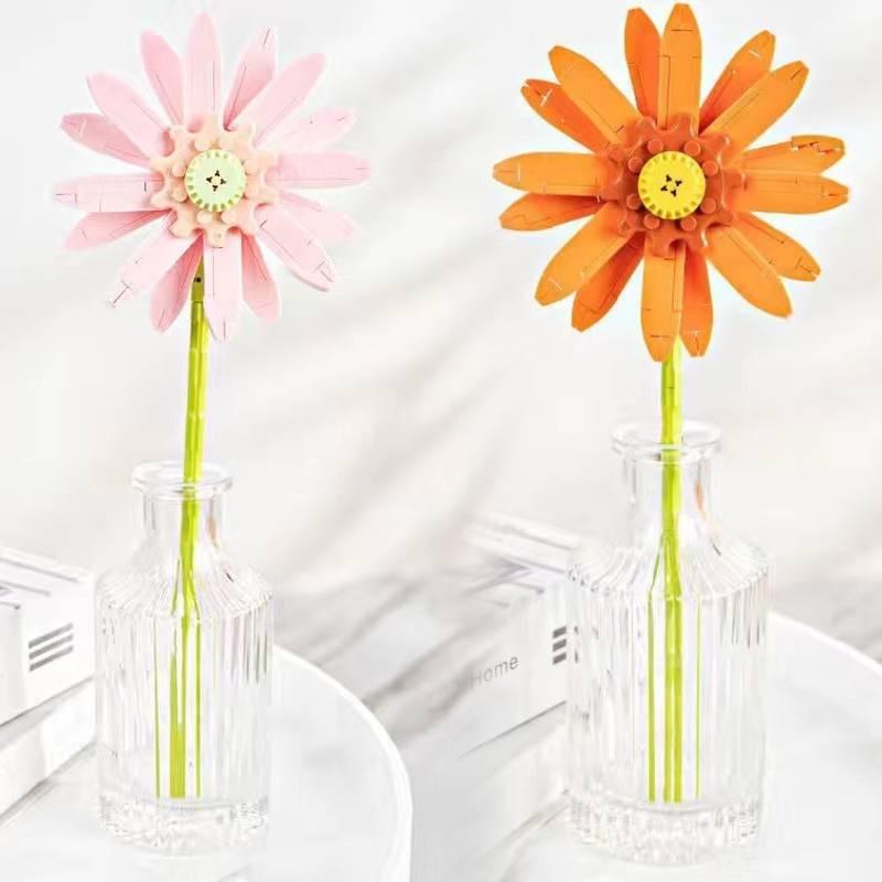 Jasmine Lotus Lily Of Valley Flower Building Blocks Assembling Toy